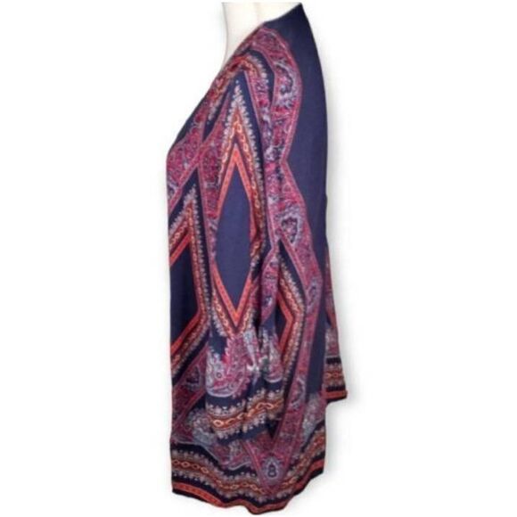 XHILARATION NAVY & RED KIMONO SZ.M/L EUC - Picture 3 of 6